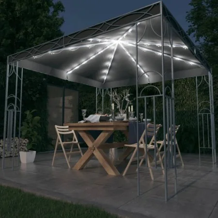 Cenador con tira de luces LED gris antracita 300x300 cm de vidaXL, Carpas y cenadores - Ref: Foro24-3070339, Precio: 267,31 €...