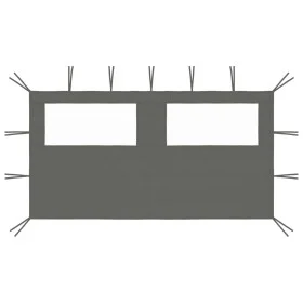 Pared lateral de cenador con ventanas gris antracita 4x2 m by vidaXL, Accessories for pavilions and gazebos - Ref: Foro24-307...