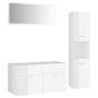Juego de muebles de baño madera de ingeniería blanco brillo de vidaXL, Muebles de baño - Ref: Foro24-3070979, Precio: 153,48 ...