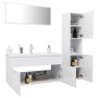 Juego de muebles de baño madera de ingeniería blanco brillo de vidaXL, Muebles de baño - Ref: Foro24-3070979, Precio: 153,48 ...