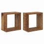 Estanterías de pared 2 pcs Madera vieja 26 x 15 x 26 cm en Estanterías | Comprar online en Foru.es
