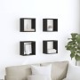 Estanterías de pared 4 pcs Roble Negro 26 x 15 x 26 cm en Estanterías | Comprar online en Foru.es