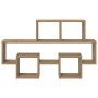Estante de pared con estante Roble artisan 82 x 15 x 51 cm en Estanterías | Comprar online en Foru.es