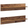 Estante de pared 2 pcs Madera Vieja 80 x 11,5 x 18 cm en Estanterías | Comprar online en Foru.es