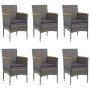 Juego de comedor de jardín 7 piezas ratán sintético gris de vidaXL, Conjuntos de jardín - Ref: Foro24-3070756, Precio: 666,82...