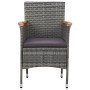 Juego de comedor de jardín 7 piezas ratán sintético gris de vidaXL, Conjuntos de jardín - Ref: Foro24-3070756, Precio: 666,82...