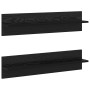 Estante de pared 2 pcs Roble Negro 80 x 11,5 x 18 cm en Estanterías | Comprar online en Foru.es