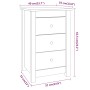 Mesitas de noche 2 uds madera maciza de pino 40x35x61,5 cm de vidaXL, Mesitas de noche - Ref: Foro24-813700, Precio: 120,41 €...
