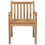 Sillas de jardín 4 uds madera maciza de teca con cojines azules de vidaXL, Sillas de jardín - Ref: Foro24-3073008, Precio: 59...