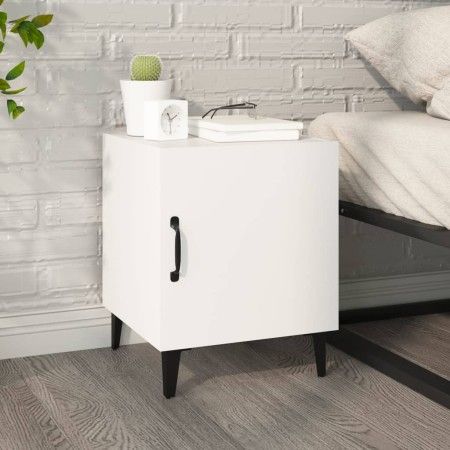 Mesita de noche madera contrachapada blanco de vidaXL, Mesitas de noche - Ref: Foro24-812060, Precio: 34,11 €, Descuento: %