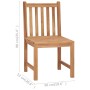Sillas de jardín 6 unidades madera maciza de teca con cojines de vidaXL, Sillas de jardín - Ref: Foro24-3073135, Precio: 696,...