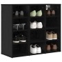 Armario Zapatero con estante Roble Negro 77,5 x 30 x 67 cm en Zapateros y organizadores de calzado | Comprar online en Foru.es
