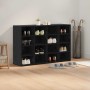 Armario Zapatero con estante Roble Negro 103 x 30 x 67 cm en Zapateros y organizadores de calzado | Comprar online en Foru.es