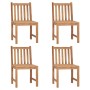 Sillas de jardín 4 unidades madera maciza de teca con cojines de vidaXL, Sillas de jardín - Ref: Foro24-3073089, Precio: 466,...
