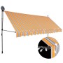 Toldo retráctil manual con LED amarillo y azul 350 cm en Toldos | Comprar online en Foru.es