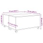 Mesa de Café con cajón Roble artesanal 75 x 75 x 38 cm en Mesas de centro | Comprar online en Foru.es