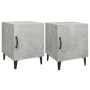 Mesitas de noche 2 unidades madera contrachapada gris hormigón de vidaXL, Mesitas de noche - Ref: Foro24-812069, Precio: 50,1...