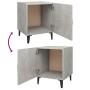 Mesitas de noche 2 unidades madera contrachapada gris hormigón de vidaXL, Mesitas de noche - Ref: Foro24-812069, Precio: 50,1...