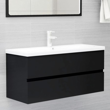 Mueble con lavabo madera de ingeniería negro de vidaXL, Tocadores de baño - Ref: Foro24-3071568, Precio: 299,38 €, Descuento: %