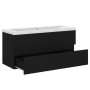 Mueble con lavabo madera de ingeniería negro de vidaXL, Tocadores de baño - Ref: Foro24-3071568, Precio: 299,38 €, Descuento: %