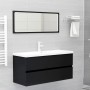 Mueble con lavabo madera de ingeniería negro de vidaXL, Tocadores de baño - Ref: Foro24-3071568, Precio: 299,38 €, Descuento: %