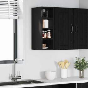 Mueble colgante con estante Riga Roble negro 20 x 29,5 x 60 cm en Armarios de cocina | Comprar online en Foru.es