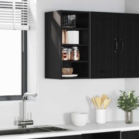 Mueble colgante con estante Riga Roble negro 30 x 29,5 x 60 cm en Armarios de cocina | Comprar online en Foru.es
