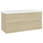 Mueble con lavabo madera de ingeniería roble Sonoma de vidaXL, Tocadores de baño - Ref: Foro24-3071570, Precio: 293,38 €, Des...