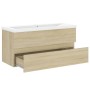 Mueble con lavabo madera de ingeniería roble Sonoma de vidaXL, Tocadores de baño - Ref: Foro24-3071570, Precio: 293,38 €, Des...
