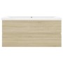 Mueble con lavabo madera de ingeniería roble Sonoma de vidaXL, Tocadores de baño - Ref: Foro24-3071570, Precio: 293,38 €, Des...