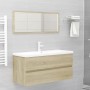 Mueble con lavabo madera de ingeniería roble Sonoma de vidaXL, Tocadores de baño - Ref: Foro24-3071570, Precio: 293,38 €, Des...