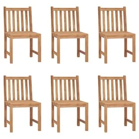 Sillas de jardín 6 unidades madera maciza de teca de vidaXL, Sillas de jardín - Ref: Foro24-3073086, Precio: 624,41 €, Descue...