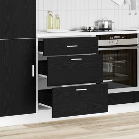 Gabinete Base de Cocina Riga Roble Negro 60 x 46 x 81,5 cm en Armarios de cocina | Comprar online en Foru.es
