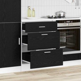 Gabinete Base de Cocina Riga Roble Negro 60 x 46 x 81,5 cm en Armarios de cocina | Comprar online en Foru.es