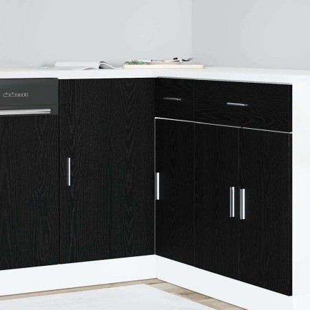 Gabinete Base de Esquina de Cocina con puerta Riga Roble negro en Armarios de cocina | Comprar online en Foru.es