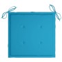 Sillas de jardín 8 uds madera maciza de teca cojines azul de vidaXL, Sillas de jardín - Ref: Foro24-3073062, Precio: 1,00 €, ...