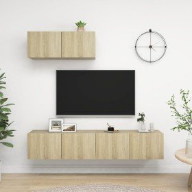 Juego de muebles de salón 2 piezas roble Sonoma en Muebles TV | Comprar online en Foru.es