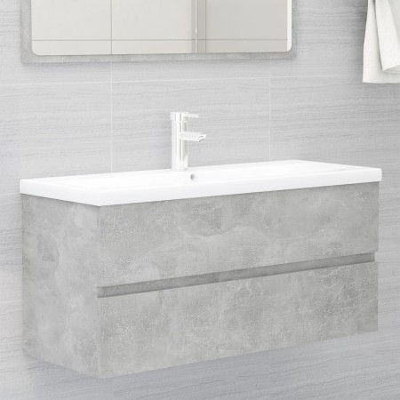 Mueble con lavabo madera de ingeniería gris hormigón de vidaXL, Tocadores de baño - Ref: Foro24-3071571, Precio: 297,56 €, De...