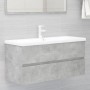 Mueble con lavabo madera de ingeniería gris hormigón de vidaXL, Tocadores de baño - Ref: Foro24-3071571, Precio: 297,56 €, De...