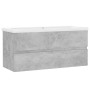 Mueble con lavabo madera de ingeniería gris hormigón de vidaXL, Tocadores de baño - Ref: Foro24-3071571, Precio: 297,56 €, De...