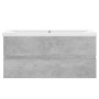 Mueble con lavabo madera de ingeniería gris hormigón de vidaXL, Tocadores de baño - Ref: Foro24-3071571, Precio: 297,56 €, De...