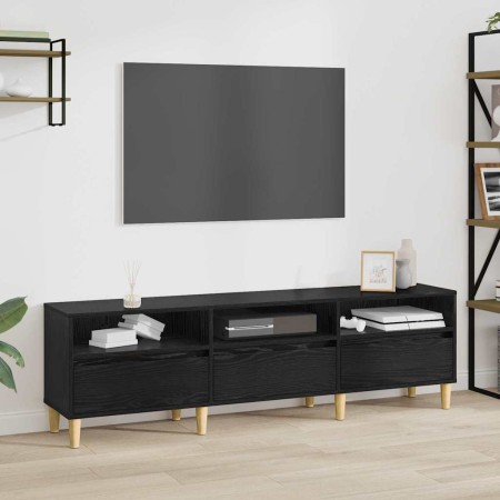 Gabinete de TV con cajón Roble Negro 150 x 30 x 45 cm en Muebles TV | Comprar online en Foru.es