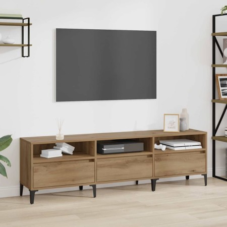 Gabinete de TV con cajón Roble artesanal 150 x 30 x 45 cm en Muebles TV | Comprar online en Foru.es