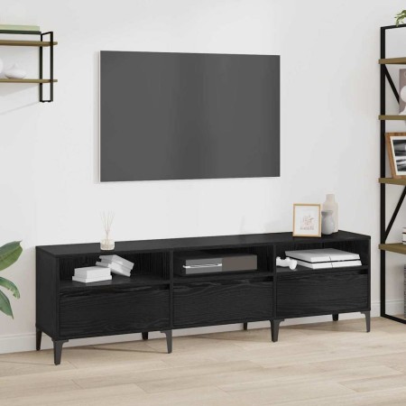 Gabinete de TV con cajón Roble Negro 150 x 30 x 45 cm en Muebles TV | Comprar online en Foru.es
