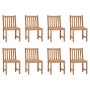 Sillas de jardín 8 unidades madera de teca con cojines de vidaXL, Sillas de jardín - Ref: Foro24-3073146, Precio: 956,18 €, D...