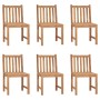 Sillas de jardín 6 unidades con cojines madera maciza de teca de vidaXL, Sillas de jardín - Ref: Foro24-3073117, Precio: 694,...