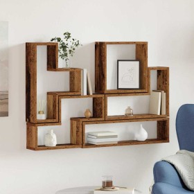Cubo de Pared Madera vieja 96 x 12 x 64 cm Madera contrachapada en Estanterías | Comprar online en Foru.es