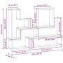 Cubo de Pared Madera vieja 96 x 12 x 64 cm Madera contrachapada en Estanterías | Comprar online en Foru.es