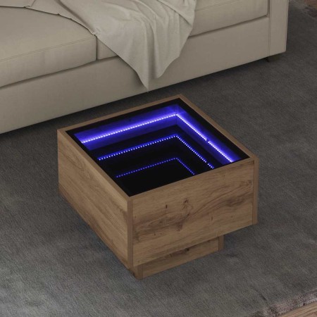 Mesa de Café Roble artisan 40 x 40 x 30 cm Madera contrachapada en Mesas de centro | Comprar online en Foru.es