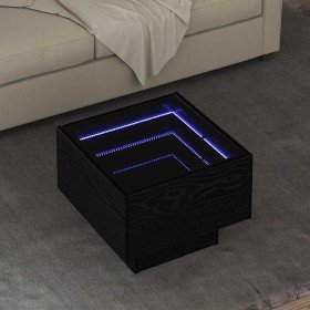 Mesa de Café Roble negro 40 x 40 x 30 cm Madera contrachapada en Mesas de centro | Comprar online en Foru.es